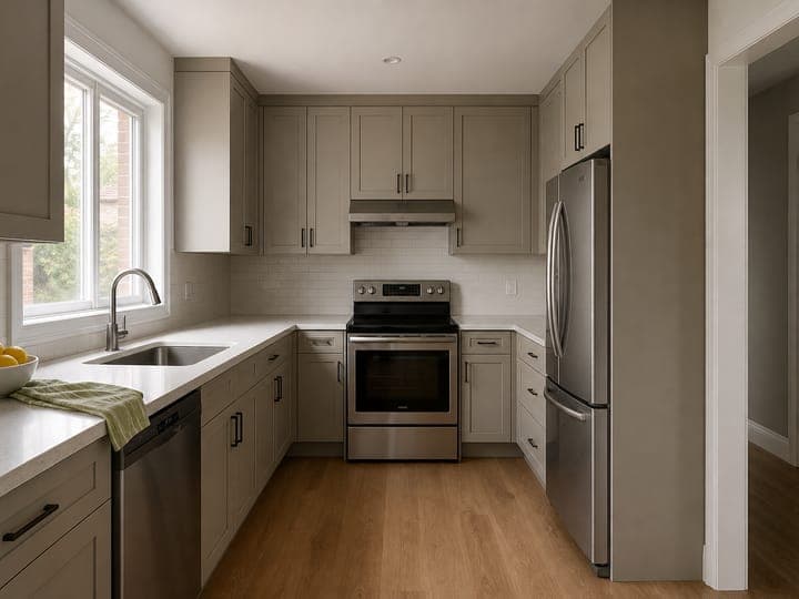 The same kitchen finished and complete